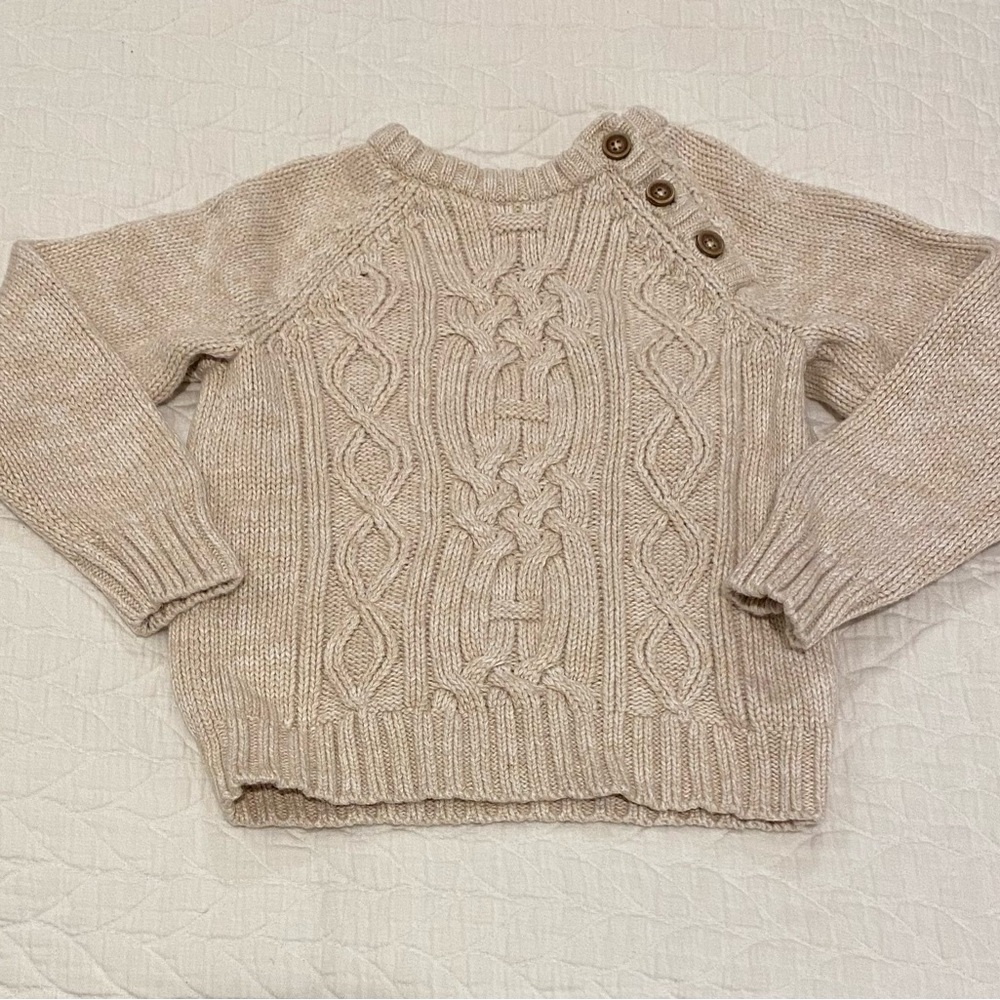 Cozy Beige Cable Knit Sweater